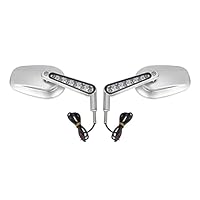 Amazon | オートバイ マッスル バックミラー LED ウインカー ハーレー